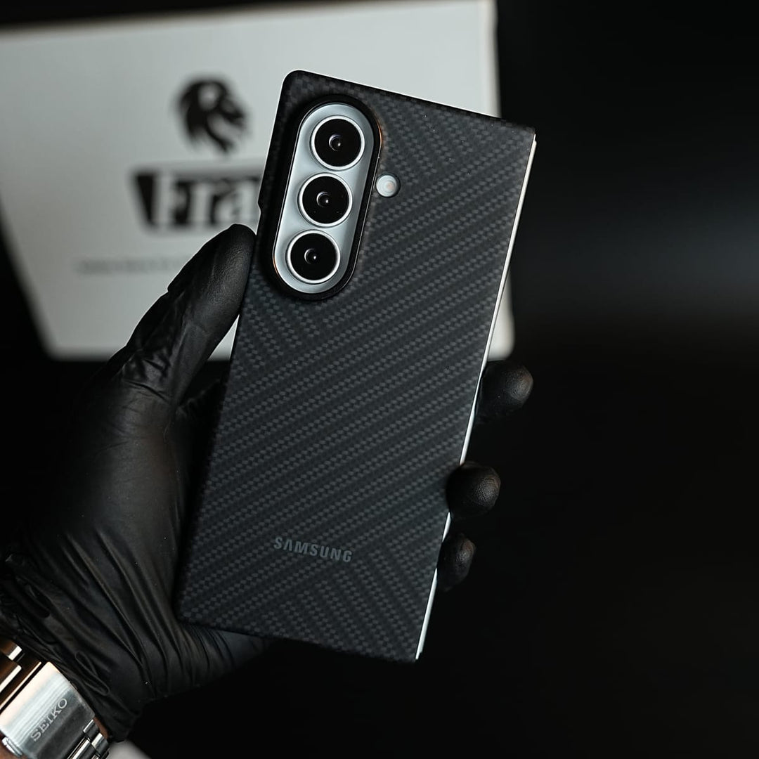FRATO Z Fold 8 Series Carbon Fiber Texture Case for Samsung Galaxy Z Fold 8 Ultra  | Magnetic Ring + 2 Ultra HD Tempered Glass