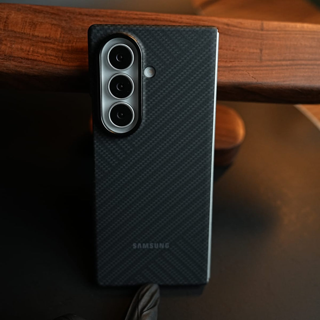 FRATO Z Fold 8 Series Carbon Fiber Texture Case for Samsung Galaxy Z Fold 8 Ultra  | Magnetic Ring + 2 Ultra HD Tempered Glass