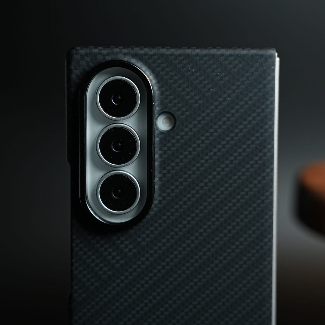 FRATO Z Fold 8 Series Carbon Fiber Texture Case for Samsung Galaxy Z Fold 8 Ultra  | Magnetic Ring + 2 Ultra HD Tempered Glass