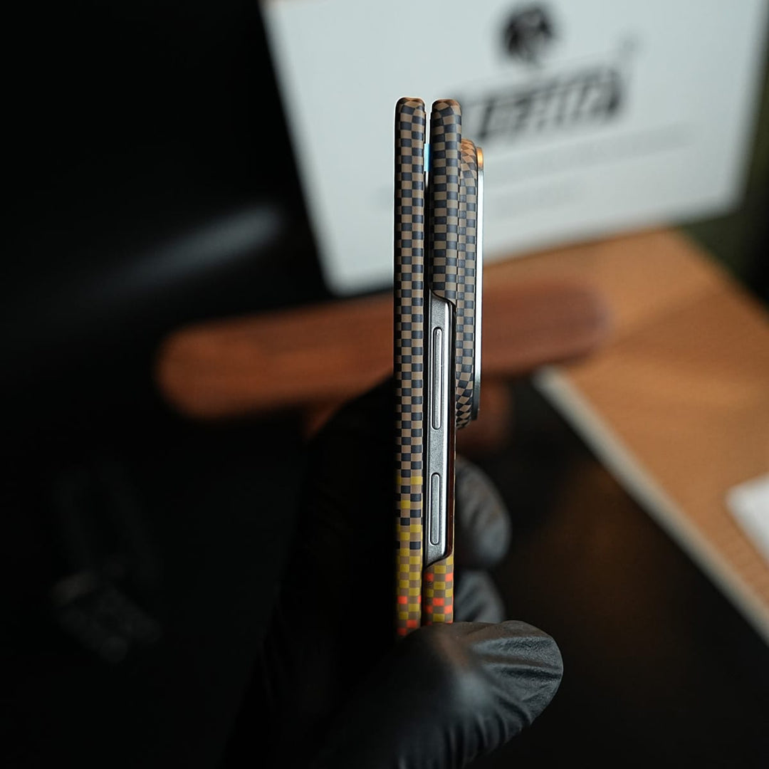 FRATO Z Fold 8 Series Carbon Fiber Texture Magnetic Case for Galaxy Z Fold 8 Ultra | Hinge Protection &amp; Tempered Glass