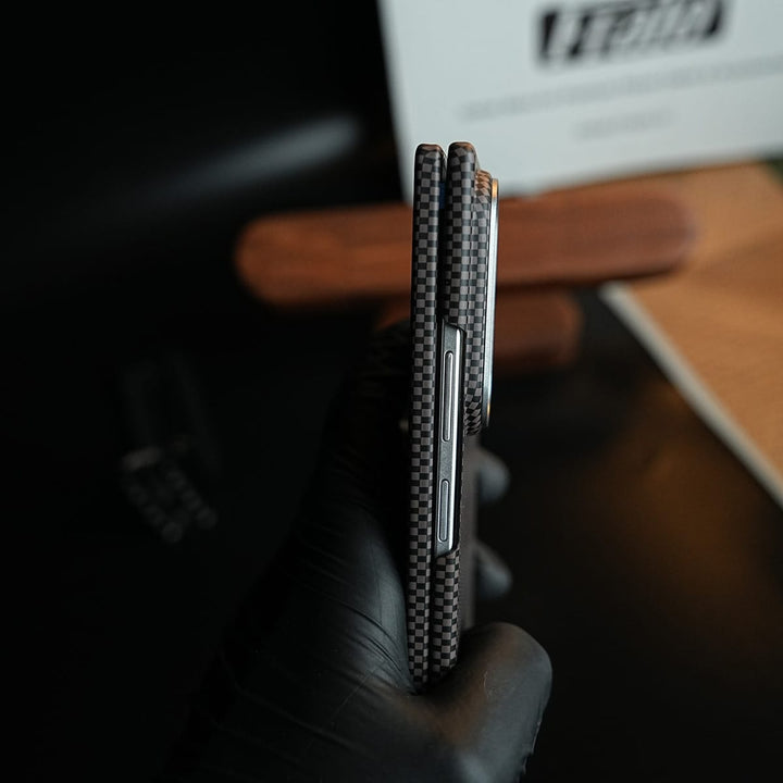 FRATO Z Fold 8 Series Carbon Fiber Texture Magnetic Case for Galaxy Z Fold 8 Ultra | Hinge Protection &amp; Tempered Glass