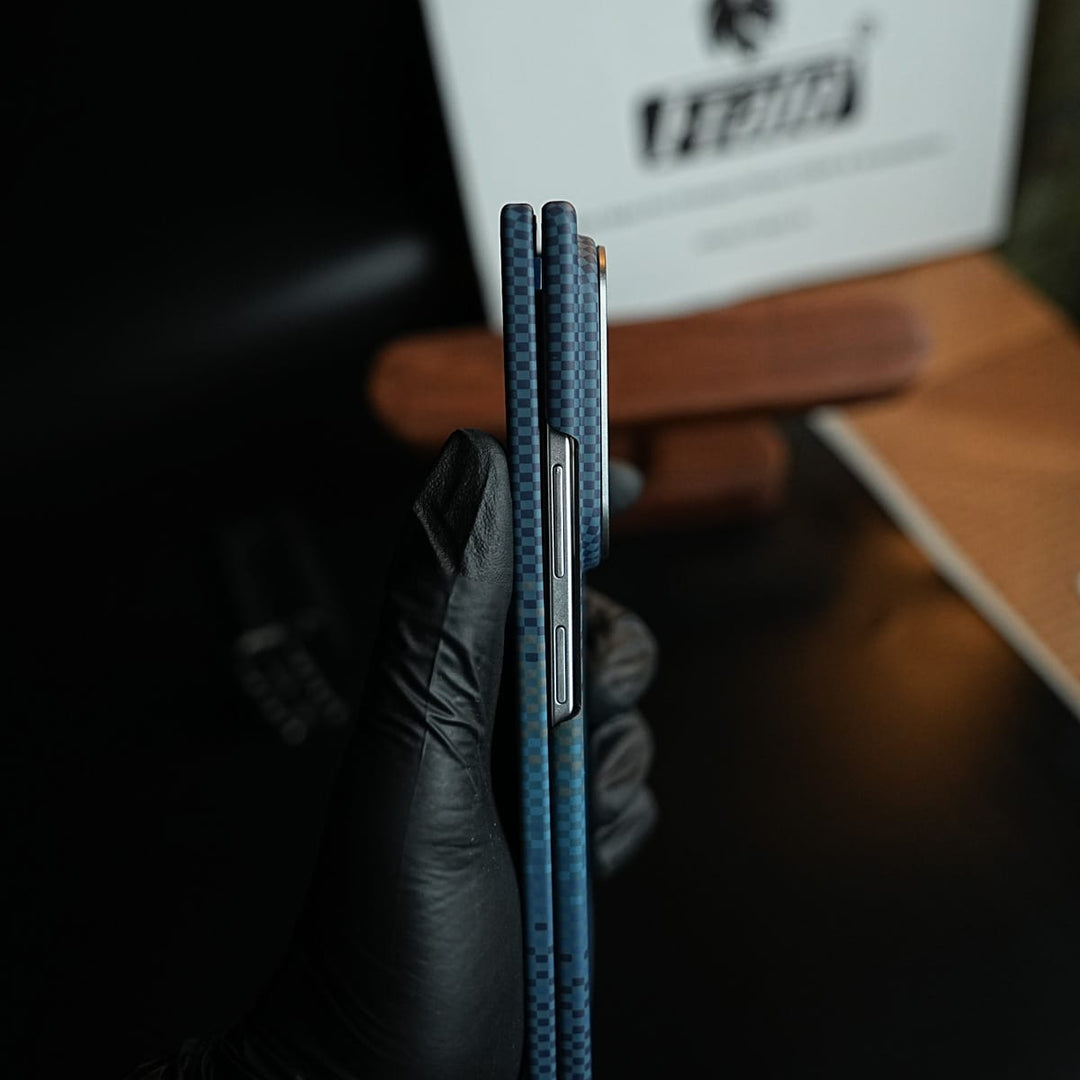 FRATO Z Fold 8 Series Carbon Fiber Texture Magnetic Case for Galaxy Z Fold 8 Ultra | Hinge Protection &amp; Tempered Glass