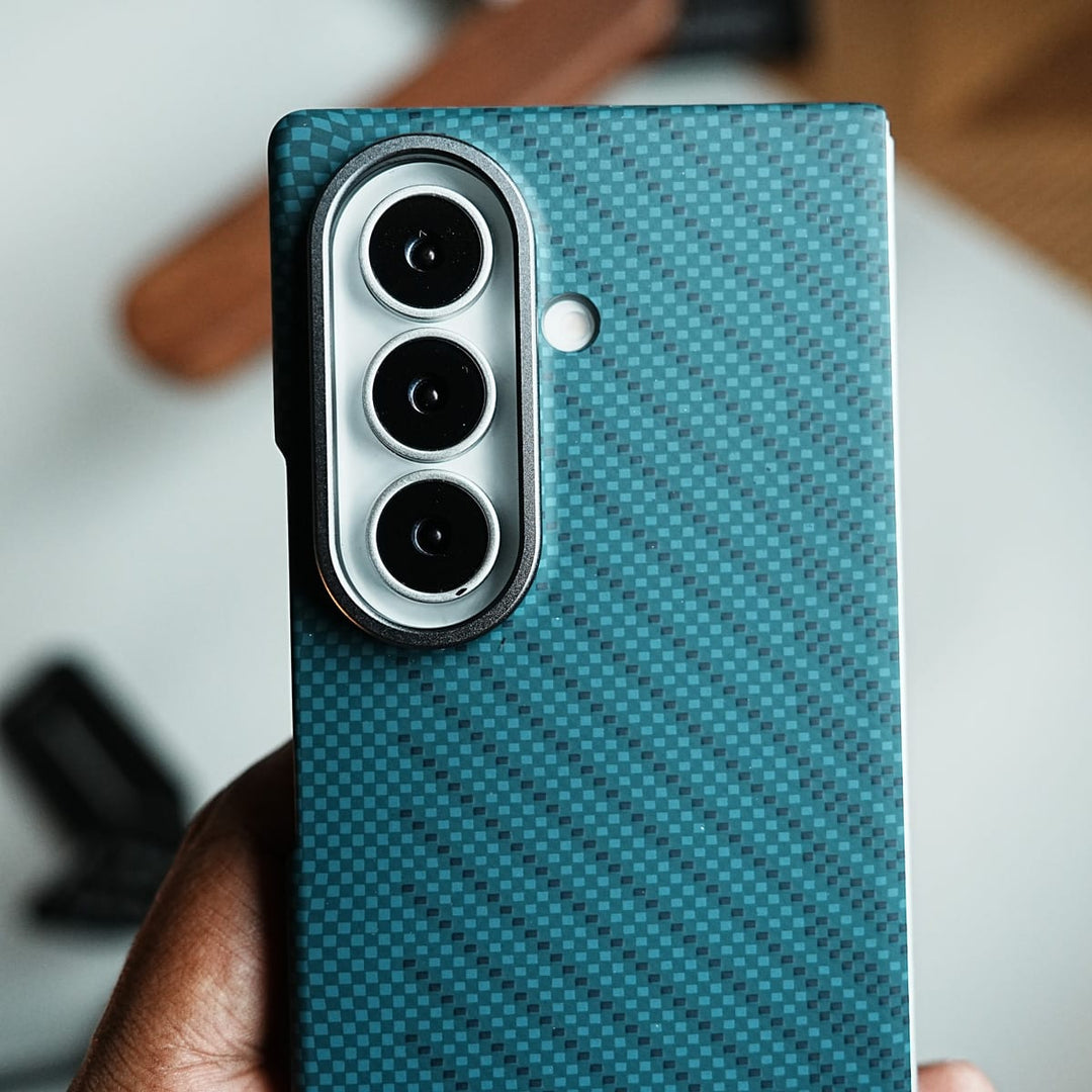FRATO Z Fold 8 Series Carbon Fiber Texture Magnetic Case for Galaxy Z Fold 8 Ultra | Tempered Glass Screen Protector