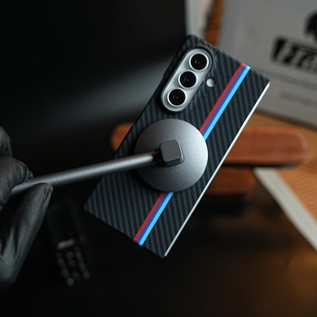 FRATO Z Fold 8 Series Carbon Fiber Texture Stripe Case for Galaxy Z Fold 8 Ultra | MagSafe Case