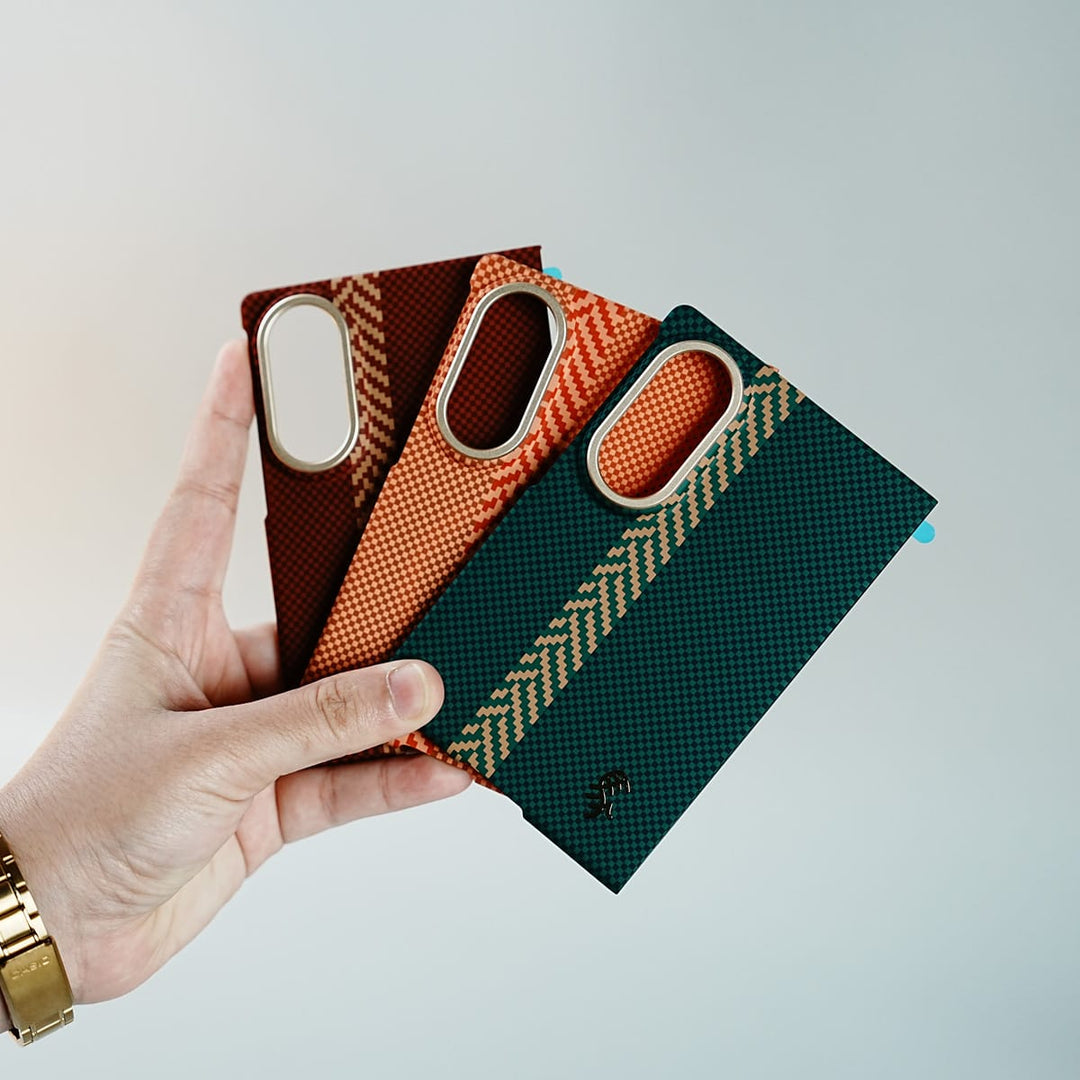 FRATO Z Fold 8 Series Check Pattern Magnetic Back Case for Galaxy Z Fold 8 | Chevron Stripe Design