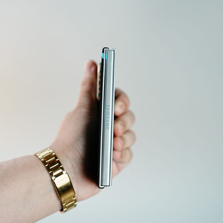FRATO Z Fold 8 Series Check Pattern Magnetic Back Case for Galaxy Z Fold 8 | Chevron Stripe Design