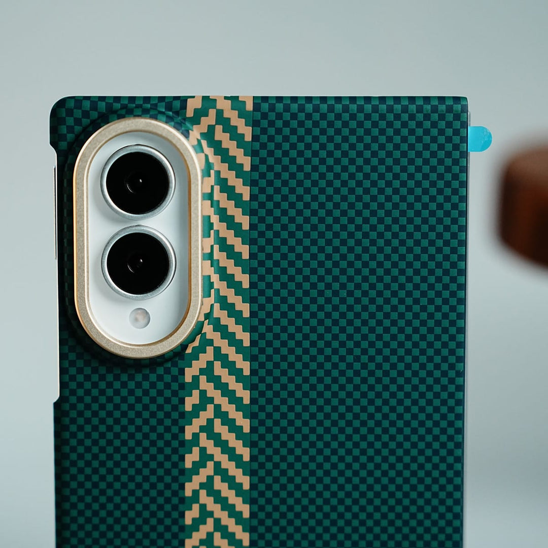 FRATO Z Fold 8 Series Check Pattern Magnetic Back Case for Galaxy Z Fold 8 | Chevron Stripe Design