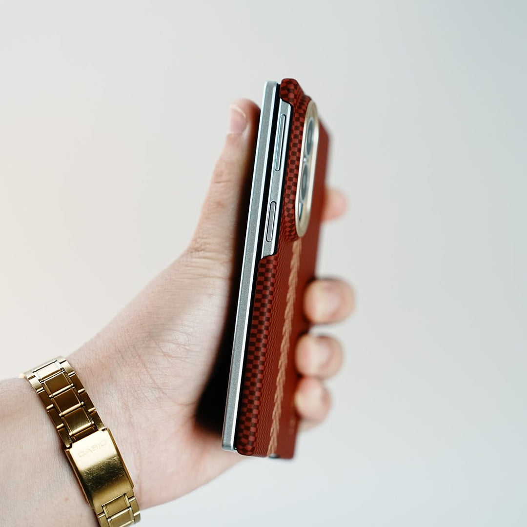 FRATO Z Fold 8 Series Check Pattern Magnetic Back Case for Galaxy Z Fold 8 | Chevron Stripe Design