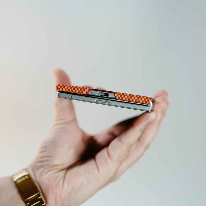 FRATO Z Fold 8 Series Check Pattern Magnetic Back Case for Galaxy Z Fold 8 | Chevron Stripe Design