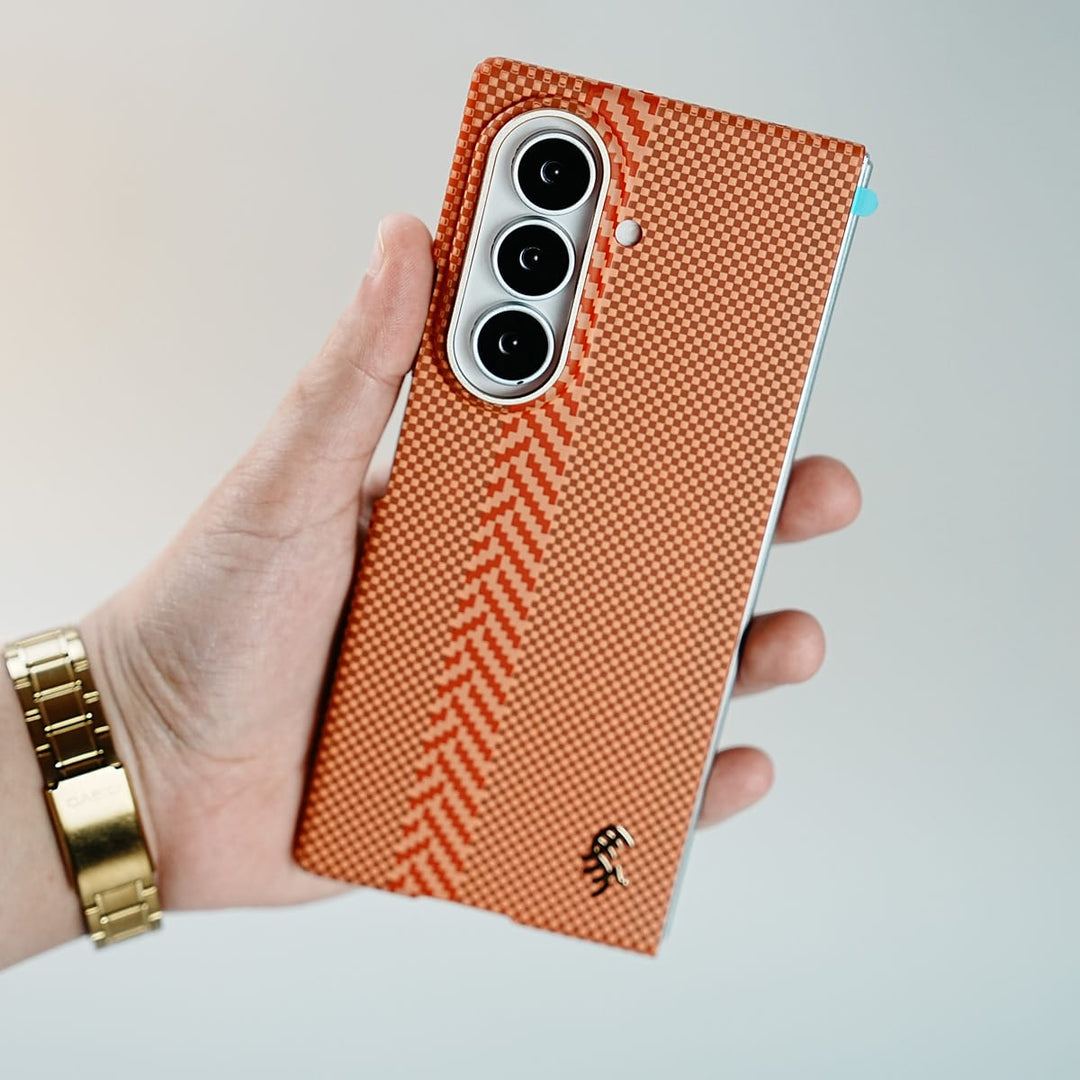 FRATO Z Fold 8 Series Check Pattern Magnetic Back Case for Galaxy Z Fold 8 Ultra | Chevron Stripe Design