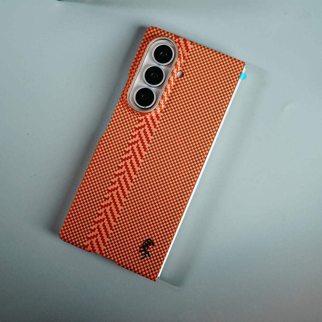 FRATO Z Fold 8 Series Check Pattern Magnetic Back Case for Galaxy Z Fold 8 Ultra | Chevron Stripe Design