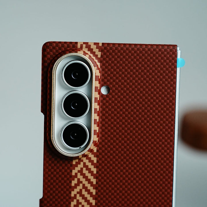 FRATO Z Fold 8 Series Check Pattern Magnetic Back Case for Galaxy Z Fold 8 Ultra | Chevron Stripe Design