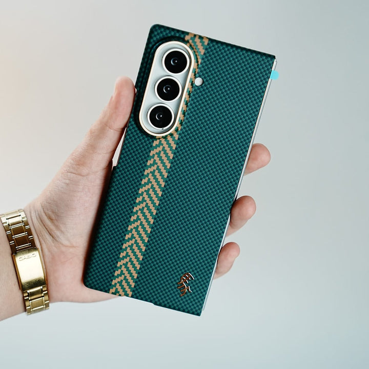FRATO Z Fold 8 Series Check Pattern Magnetic Back Case for Galaxy Z Fold 8 Ultra | Chevron Stripe Design