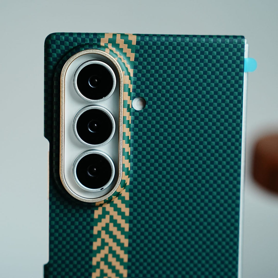 FRATO Z Fold 8 Series Check Pattern Magnetic Back Case for Galaxy Z Fold 8 Ultra | Chevron Stripe Design