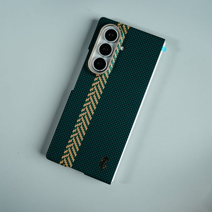 FRATO Z Fold 8 Series Check Pattern Magnetic Back Case for Galaxy Z Fold 8 Ultra | Chevron Stripe Design