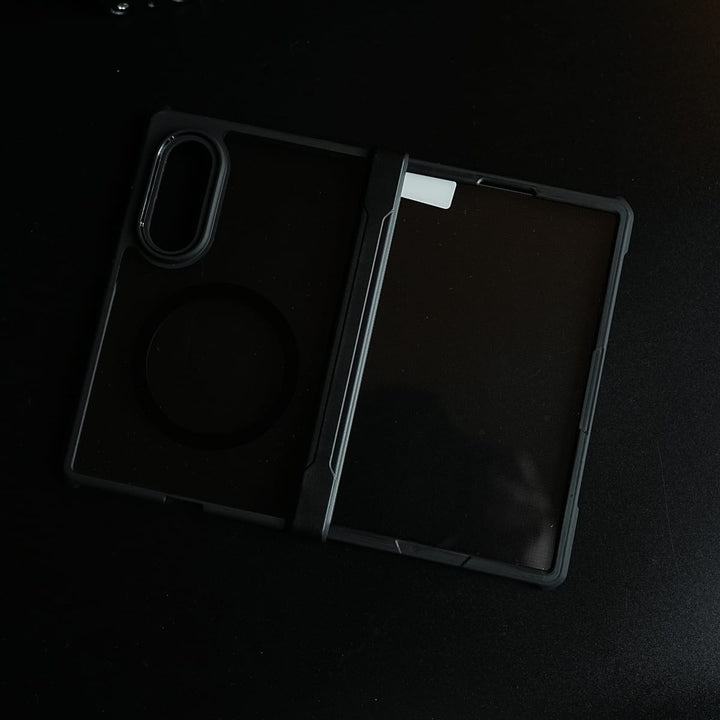 FRATO Z Fold 8 Series Clear Case for Galaxy Z Fold 8 with Magnetic Ring &amp; Hinge Protection