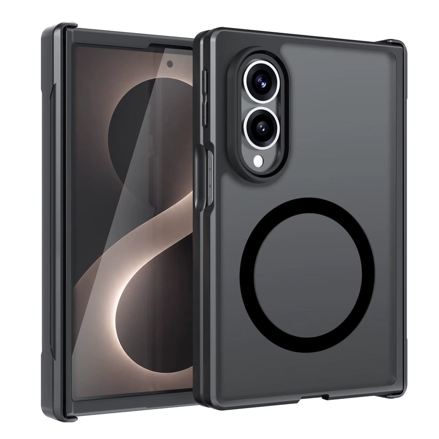 FRATO Z Fold 8 Series Clear Case for Galaxy Z Fold 8 with Magnetic Ring & Hinge Protection