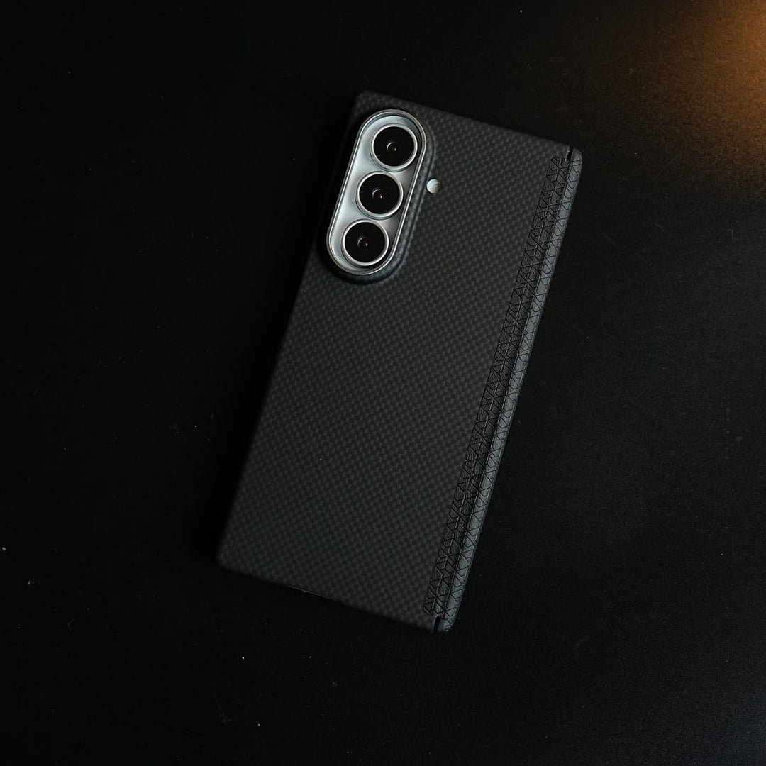 FRATO Z Fold 8 Series Design 1 Carbon Fiber Texture Magnetic Case for Galaxy Z Fold 8 Ultra | Hinge Protection &amp; Tempered Glass