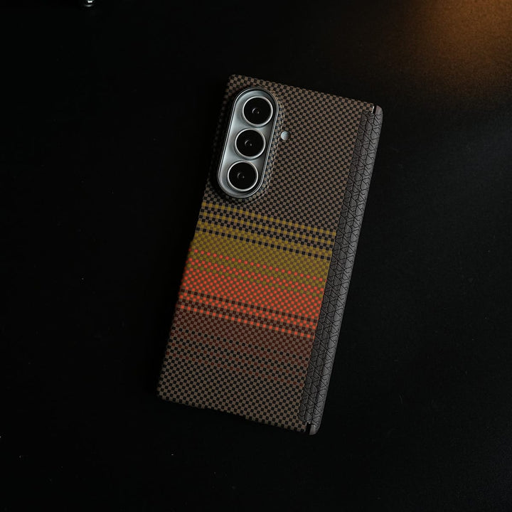 FRATO Z Fold 8 Series Design 2 Carbon Fiber Texture Magnetic Case for Galaxy Z Fold 8 Ultra | Hinge Protection &amp; Tempered Glass