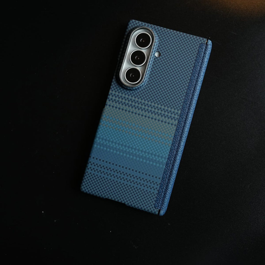 FRATO Z Fold 8 Series Design 4 Carbon Fiber Texture Magnetic Case for Galaxy Z Fold 8 Ultra | Hinge Protection &amp; Tempered Glass