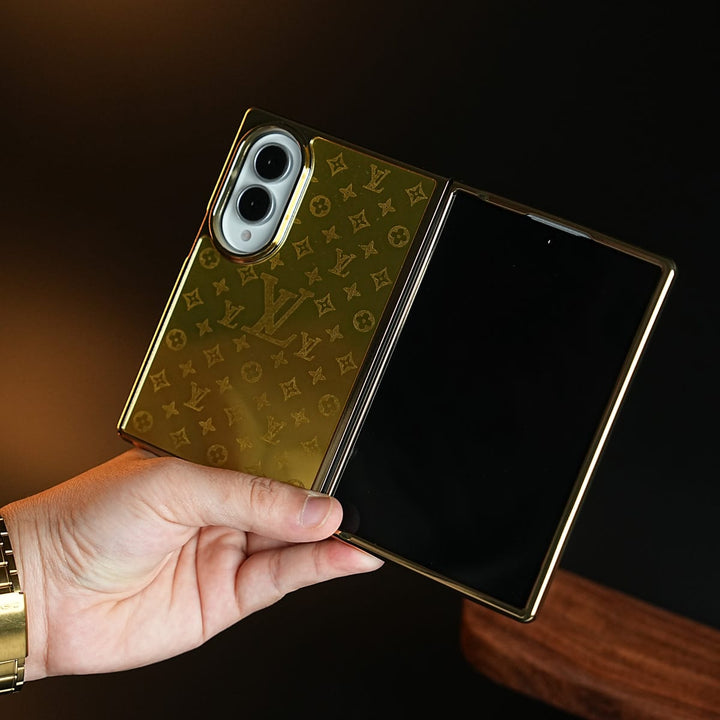 FRATO Z Fold 8 Series Design 5 Premium Gold Mirror Case for Samsung Galaxy Z Fold 8 | Printed Design Cover