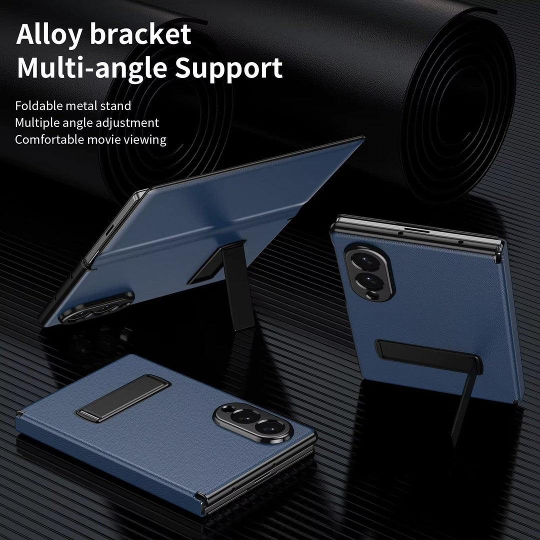 FRATO Z Fold 8 Series Flip Cover with Metal Kickstand for Samsung Galaxy Z Fold 8 | PU Leather Protective Case