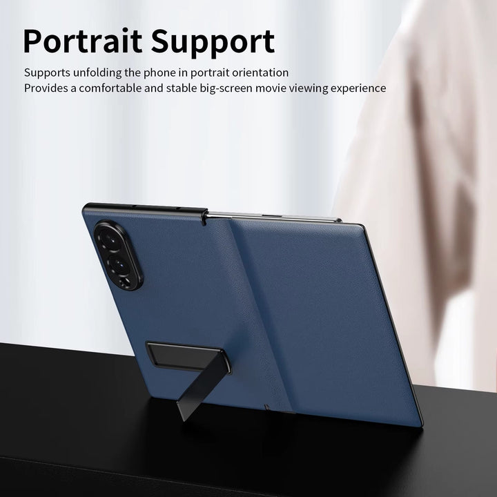 FRATO Z Fold 8 Series Flip Cover with Metal Kickstand for Samsung Galaxy Z Fold 8 | PU Leather Protective Case