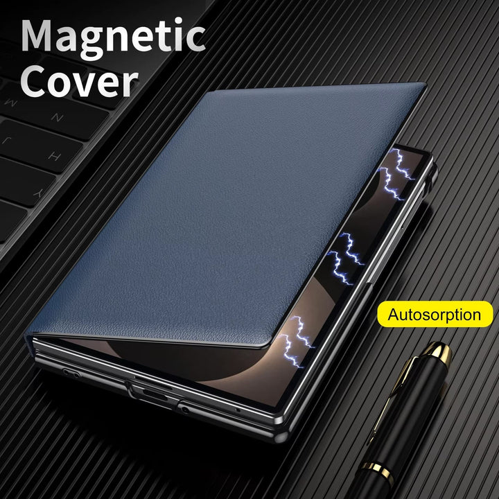 FRATO Z Fold 8 Series Flip Cover with Metal Kickstand for Samsung Galaxy Z Fold 8 | PU Leather Protective Case