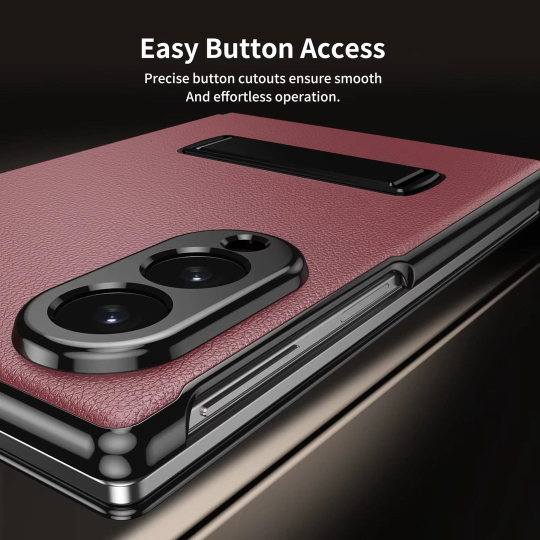 FRATO Z Fold 8 Series Flip Cover with Metal Kickstand for Samsung Galaxy Z Fold 8 | PU Leather Protective Case