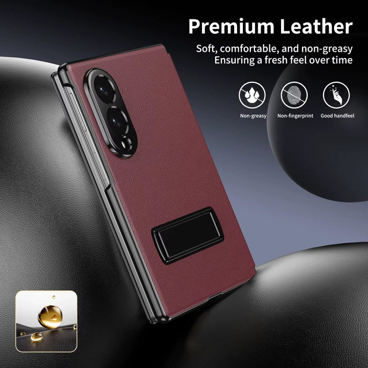 FRATO Z Fold 8 Series Flip Cover with Metal Kickstand for Samsung Galaxy Z Fold 8 | PU Leather Protective Case