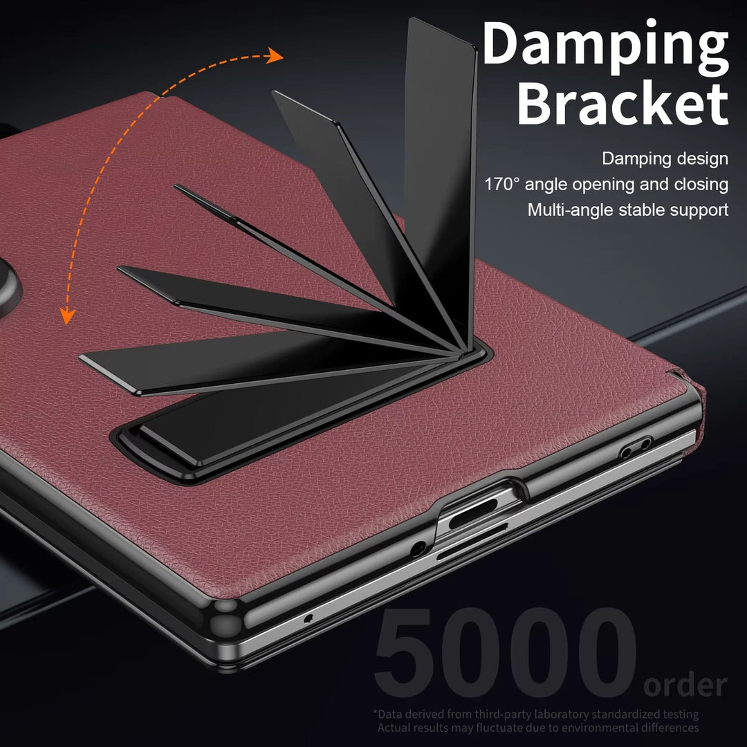 FRATO Z Fold 8 Series Flip Cover with Metal Kickstand for Samsung Galaxy Z Fold 8 | PU Leather Protective Case