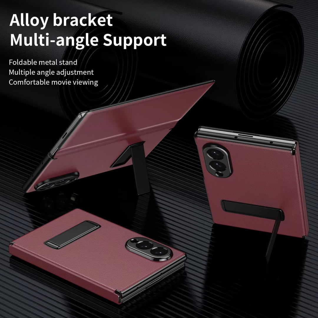 FRATO Z Fold 8 Series Flip Cover with Metal Kickstand for Samsung Galaxy Z Fold 8 | PU Leather Protective Case