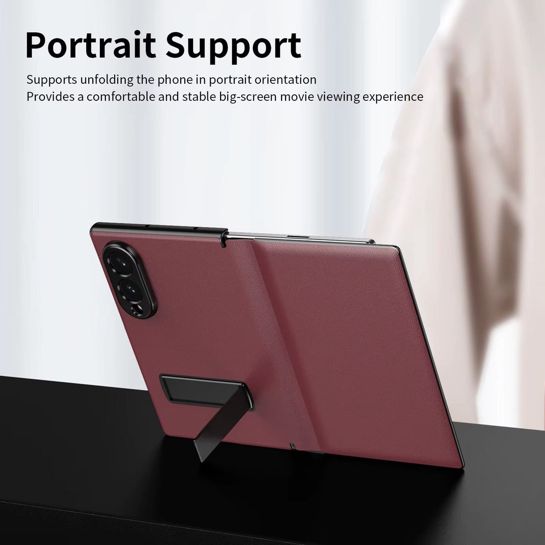 FRATO Z Fold 8 Series Flip Cover with Metal Kickstand for Samsung Galaxy Z Fold 8 | PU Leather Protective Case