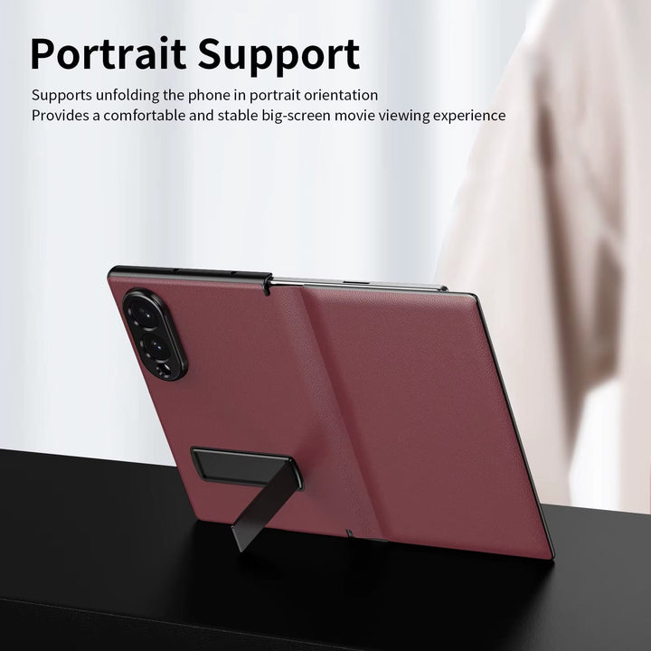 FRATO Z Fold 8 Series Flip Cover with Metal Kickstand for Samsung Galaxy Z Fold 8 | PU Leather Protective Case