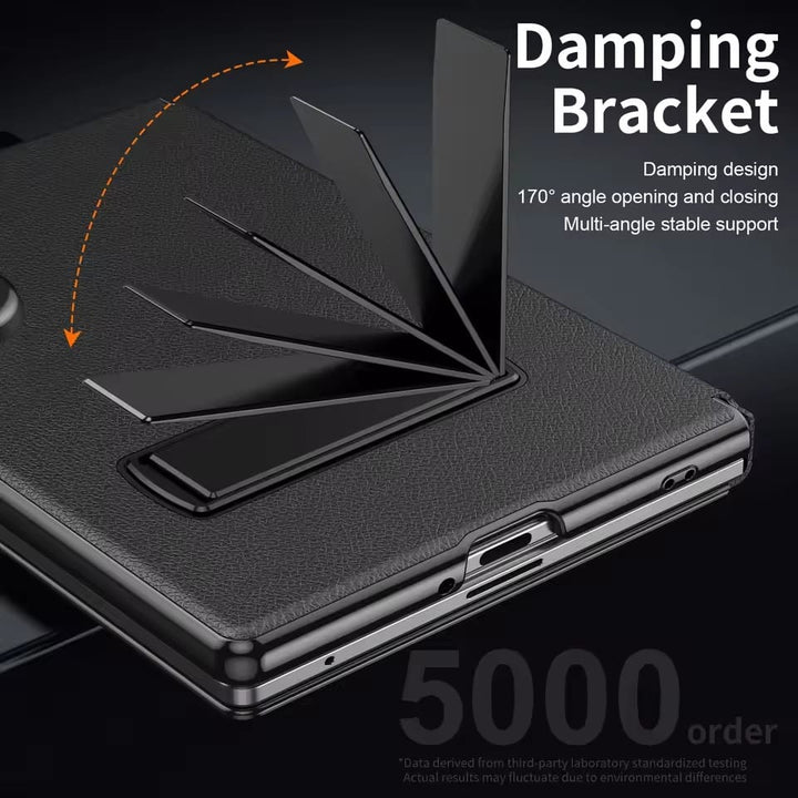 FRATO Z Fold 8 Series Flip Cover with Metal Kickstand for Samsung Galaxy Z Fold 8 | PU Leather Protective Case