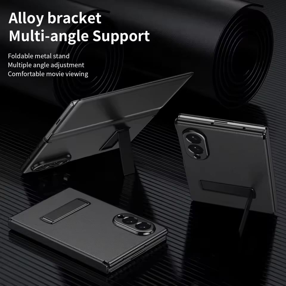 FRATO Z Fold 8 Series Flip Cover with Metal Kickstand for Samsung Galaxy Z Fold 8 | PU Leather Protective Case