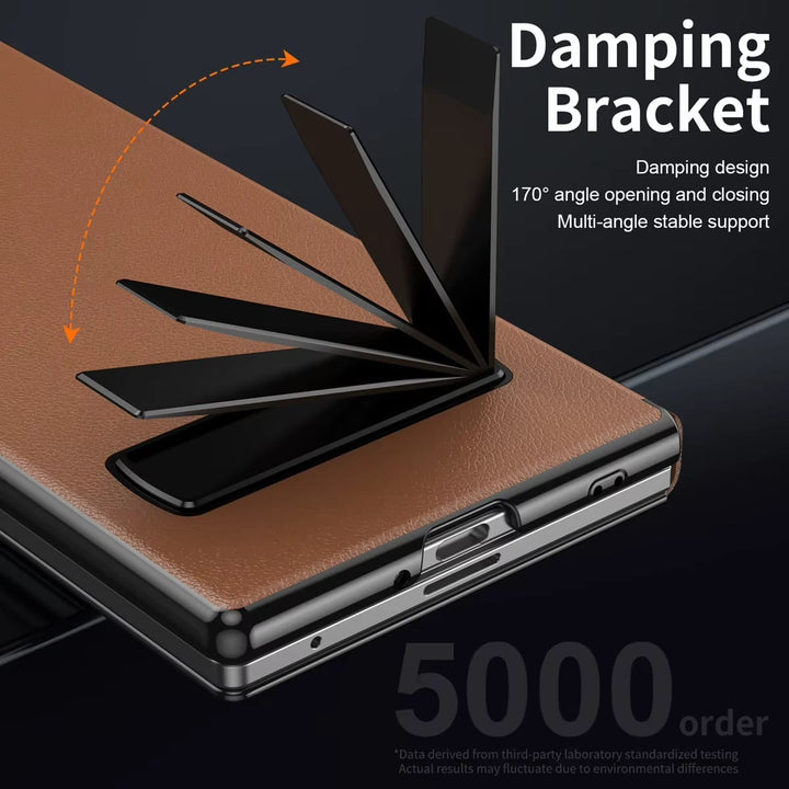 FRATO Z Fold 8 Series Flip Cover with Metal Kickstand for Samsung Galaxy Z Fold 8 Ultra | PU Leather Protective Case