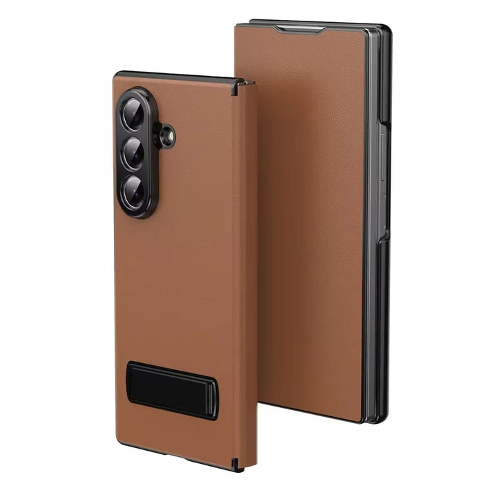 FRATO Z Fold 8 Series Flip Cover with Metal Kickstand for Samsung Galaxy Z Fold 8 Ultra | PU Leather Protective Case