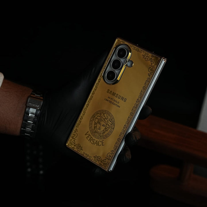 FRATO Z Fold 8 Series Fold 8 Ultra / Design 2 Premium Gold Mirror Case for Galaxy Z Fold Series | Printed Design Cover