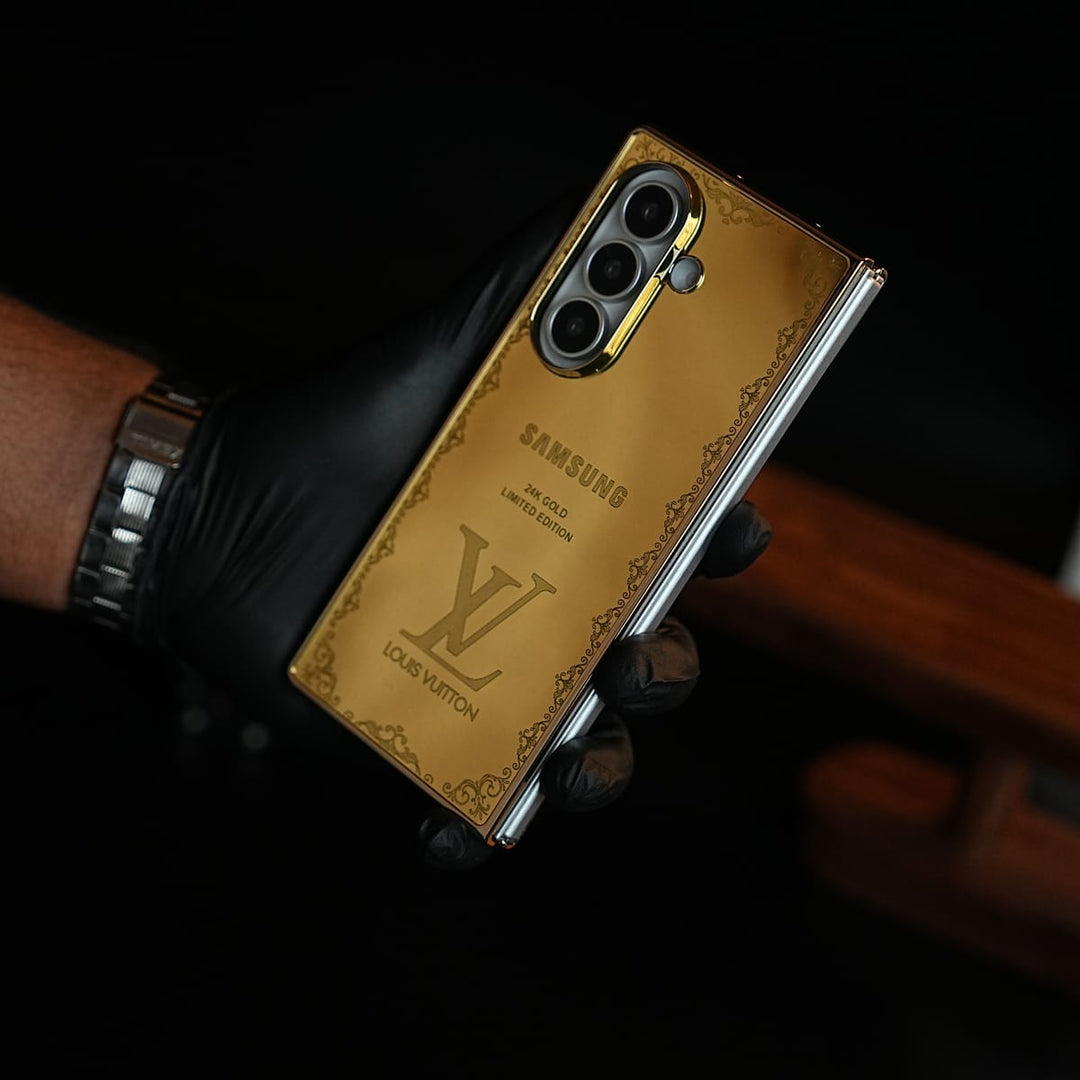 FRATO Z Fold 8 Series Fold 8 Ultra / Design 9 Premium Gold Mirror Case for Galaxy Z Fold Series | Printed Design Cover