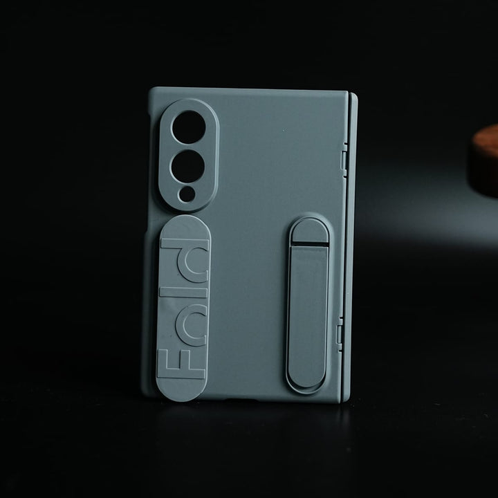 FRATO Z Fold 8 Series Gray Matte Silicone Wrist Strap Case for Galaxy Z Fold 8 | Kickstand &amp; Hinge Protection