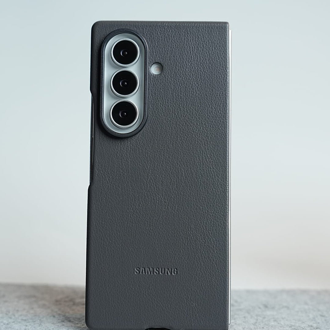 FRATO Z Fold 8 Series Gray Premium Leather Texture Protective Case For Galaxy Z Fold 8 Ultra | Front Frame &amp; Raised Camera Frame