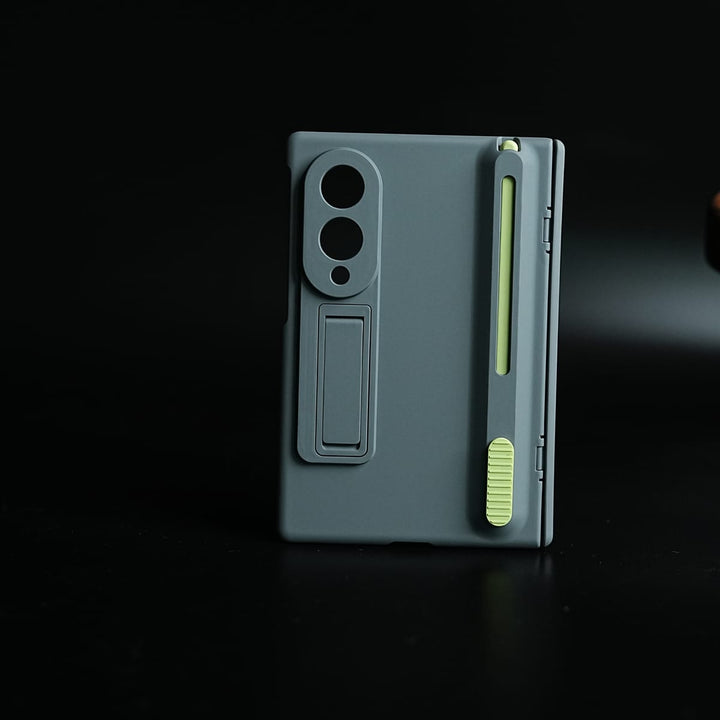 FRATO Z Fold 8 Series Gray PushUP S Pen Holder Case for Galaxy Z Fold 8 with Front Glass Protection