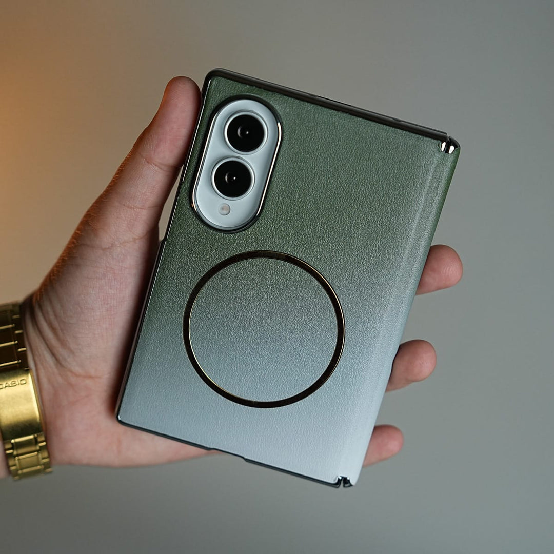 FRATO Z Fold 8 Series Green Gradient Magnetic Case for Galaxy Z Fold 8 | Hinge Protection &amp; Built-In Front Glass