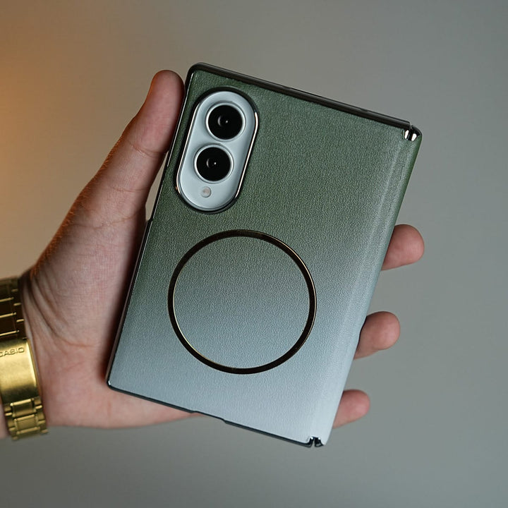 FRATO Z Fold 8 Series Green Gradient Magnetic Case for Galaxy Z Fold 8 | Hinge Protection &amp; Built-In Front Glass