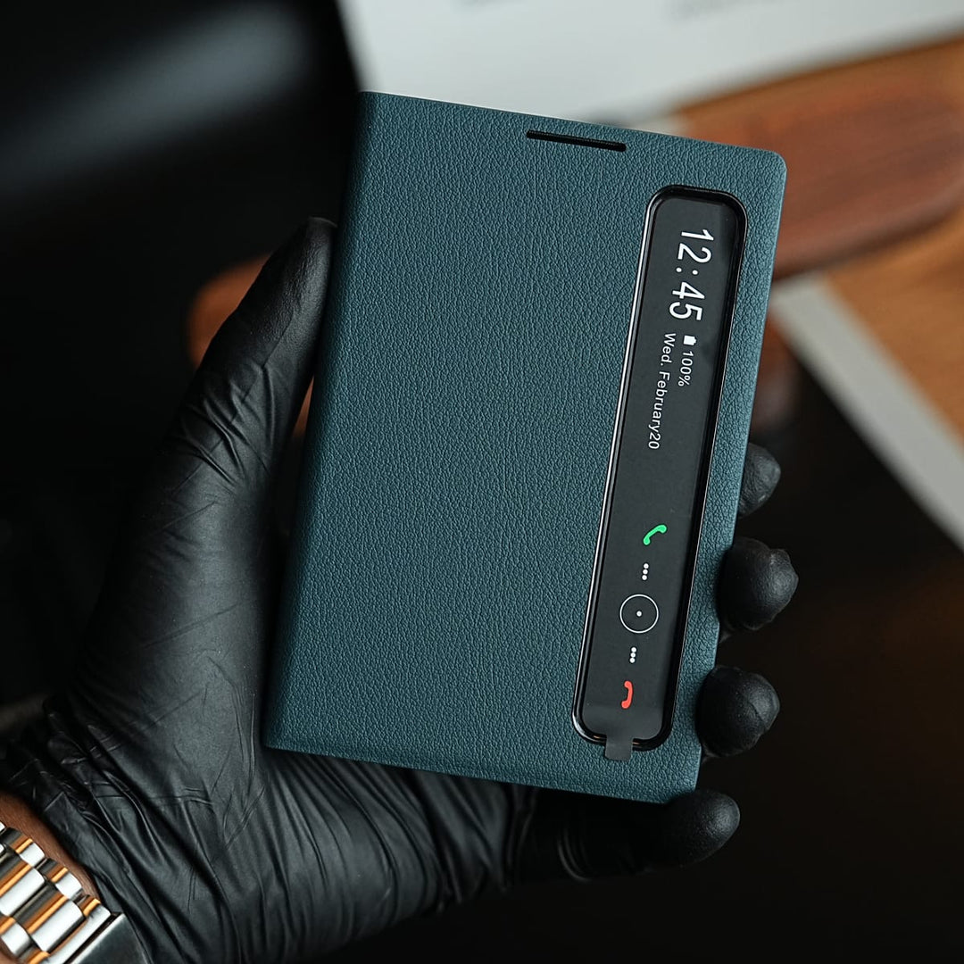 FRATO Z Fold 8 Series Green Smart View Leather Texture Flip Stand Case For Samsung Galaxy Z Fold 8