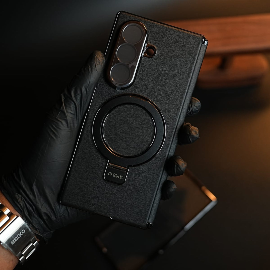 FRATO Z Fold 8 Series Leather Texture Case for Samsung Galaxy Z Fold 8 Ultra | Ring Stand &amp; Screen Protector