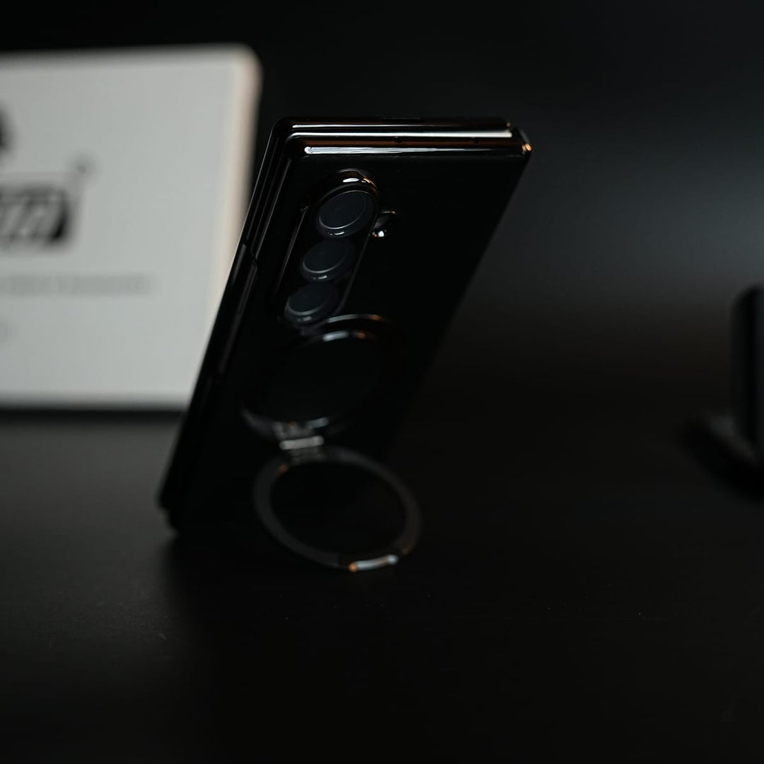 FRATO Z Fold 8 Series Leather Texture Case for Samsung Galaxy Z Fold 8 Ultra | Ring Stand &amp; Screen Protector
