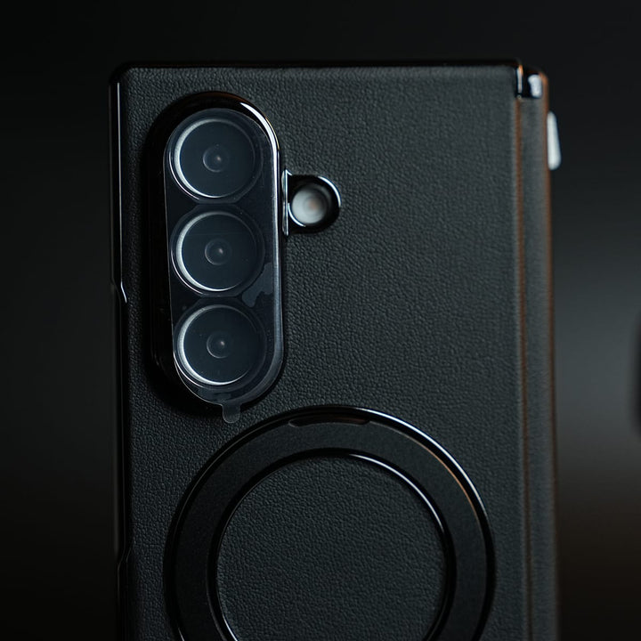 FRATO Z Fold 8 Series Leather Texture Case for Samsung Galaxy Z Fold 8 Ultra | Ring Stand &amp; Screen Protector