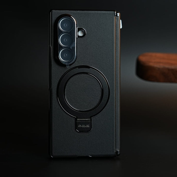 FRATO Z Fold 8 Series Leather Texture Case for Samsung Galaxy Z Fold 8 Ultra | Ring Stand &amp; Screen Protector